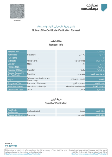 Saudi Culture Attestation